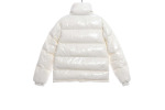 Moncler Lacquered Short Down Jacket White