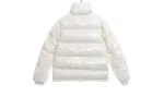 Moncler Lacquered Short Down Jacket White