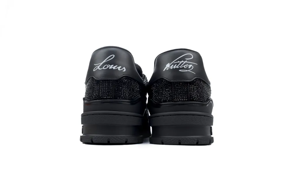 Louis Vuitton LV Trainer Crystals All Black Sneakers