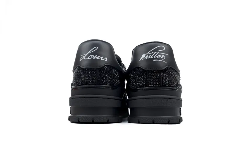 Louis Vuitton LV Trainer Crystals All Black Sneakers