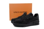 Louis Vuitton LV Trainer Crystals All Black Sneakers