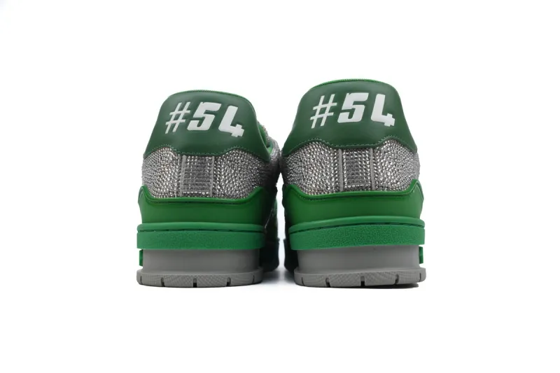 Louis Vuitton LV Trainer Crystals Grey/Green Sneakers