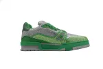 Louis Vuitton LV Trainer Crystals Grey/Green Sneakers