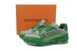 Louis Vuitton LV Trainer Crystals Grey/Green Sneakers