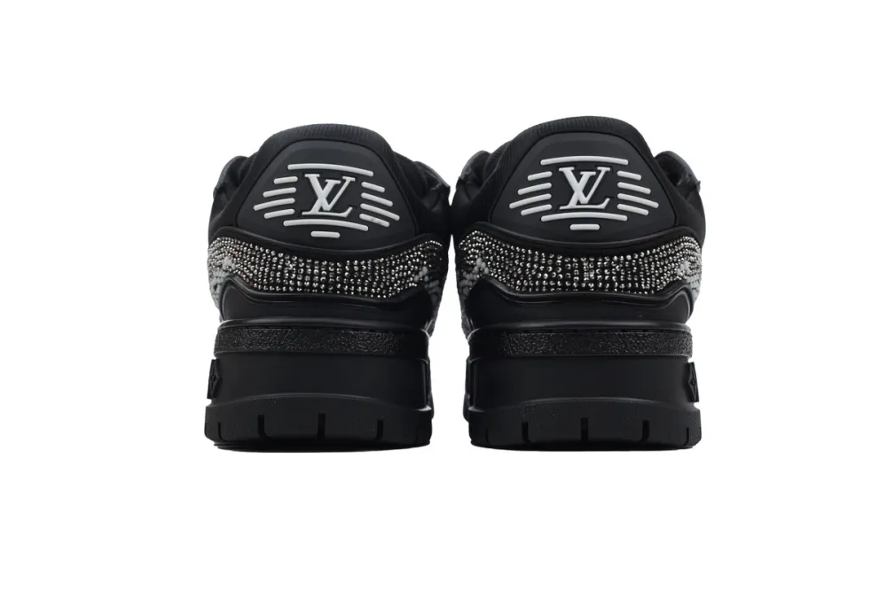 RSOUTFIT Louis Vuitton LV Trainer Maxi Sneaker All Black Diamond