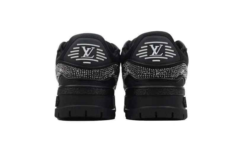 RSOUTFIT Louis Vuitton LV Trainer Maxi Sneaker All Black Diamond