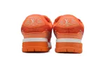 RSOUTFIT Louis Vuitton LV Trainer Maxi Sneaker White Orange Diamond