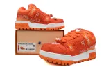 RSOUTFIT Louis Vuitton LV Trainer Maxi Sneaker White Orange Diamond