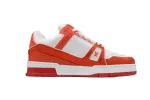 Louis Vuitton LV Trainer Sneaker Swarovksi Crystals Orange 1ACVXV
