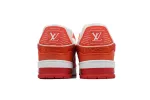 Louis Vuitton LV Trainer Sneaker Swarovksi Crystals Orange 1ACVXV