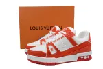 Louis Vuitton LV Trainer Sneaker Swarovksi Crystals Orange 1ACVXV