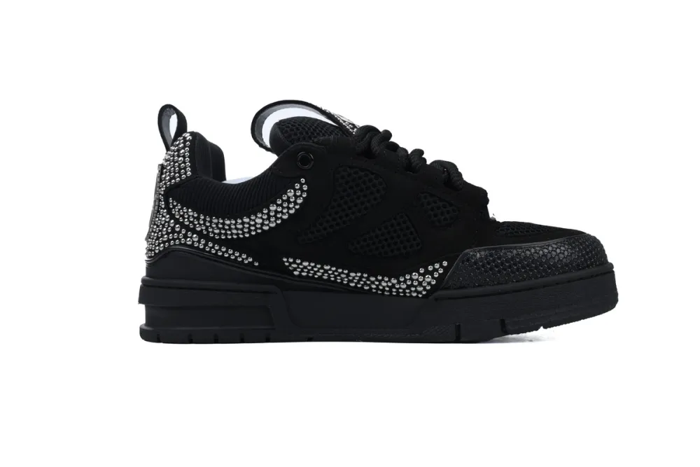 RSOUTFIT Louis Vuitton LV Skate Black Crystal Sneakers
