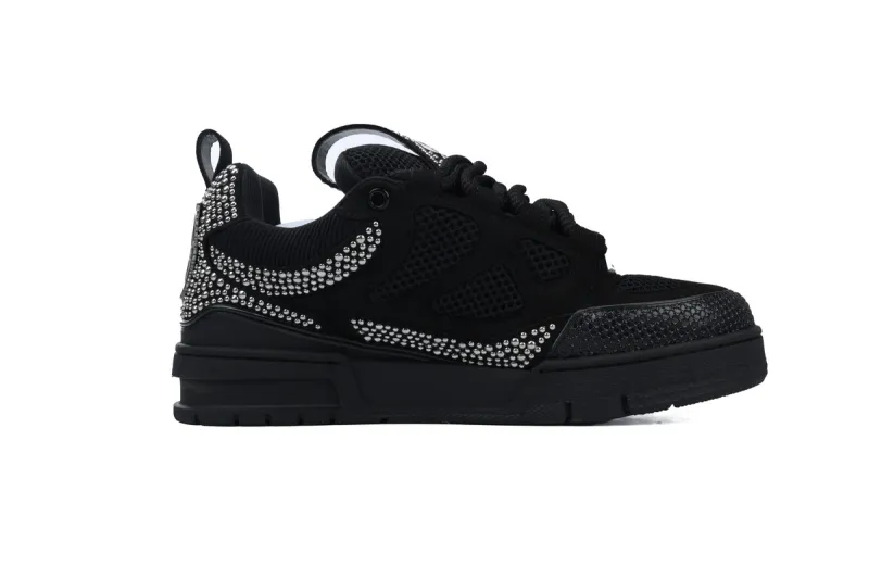 RSOUTFIT Louis Vuitton LV Skate Black Crystal Sneakers