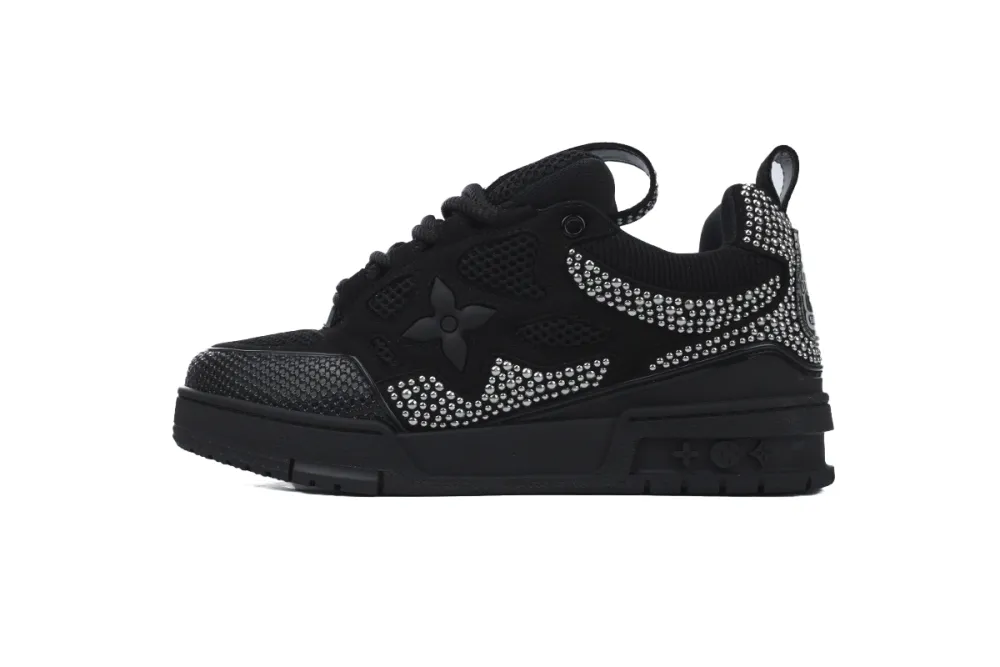 RSOUTFIT Louis Vuitton LV Skate Black Crystal Sneakers