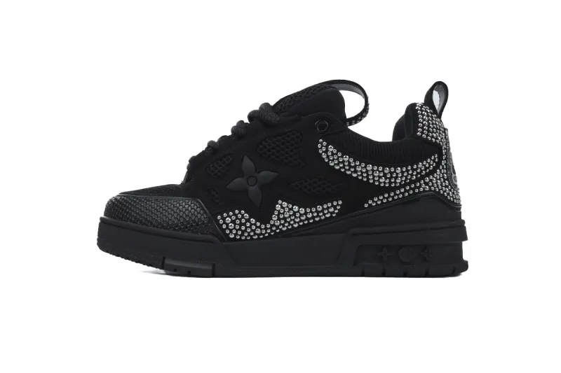 RSOUTFIT Louis Vuitton LV Skate Black Crystal Sneakers