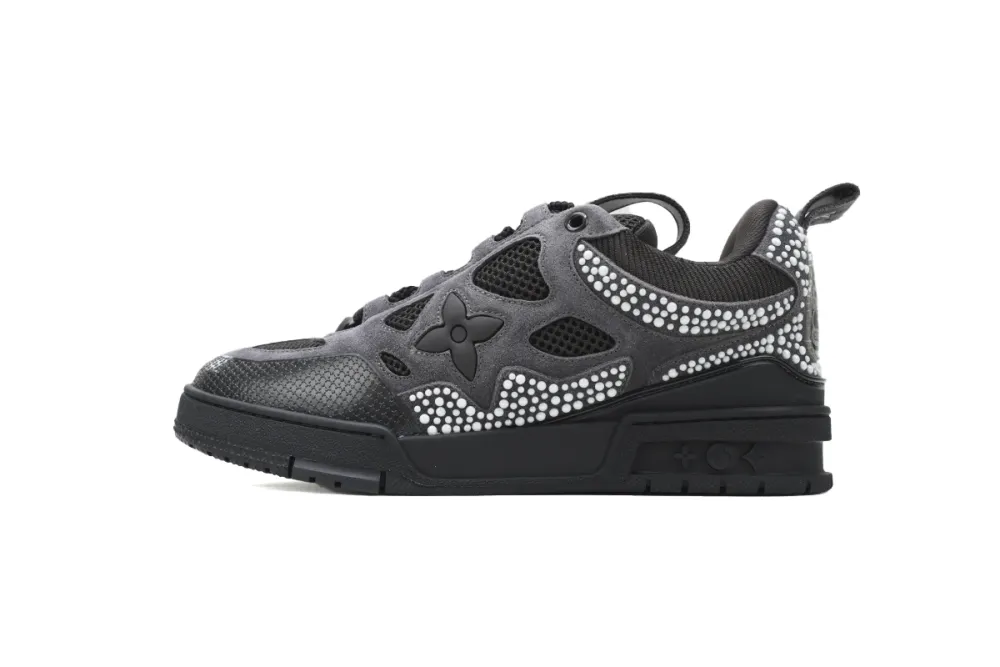 RSOUTFIT Louis Vuitton LV Skate Black Grey Crystal Sneakers