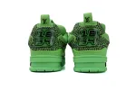 RSOUTFIT Louis Vuitton Neon Green Crystal LV Skate Sneakers