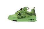 RSOUTFIT Louis Vuitton Neon Green Crystal LV Skate Sneakers