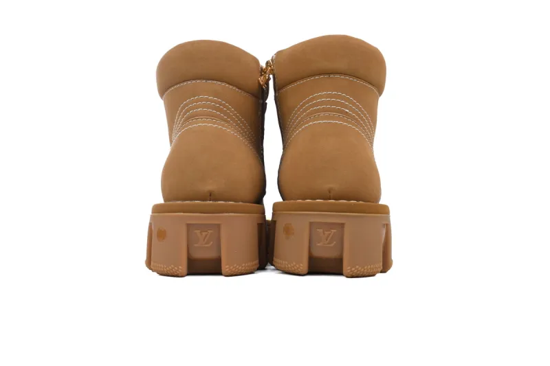 RSOUTFIT Louis Vuitton LV Checker Ankle Boot Beige 1ACN8D