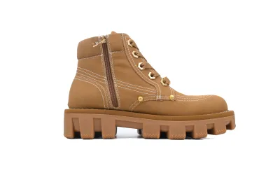 RSOUTFIT Louis Vuitton LV Checker Ankle Boot Beige 1ACN8D 02