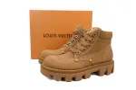 RSOUTFIT Louis Vuitton LV Checker Ankle Boot Beige 1ACN8D