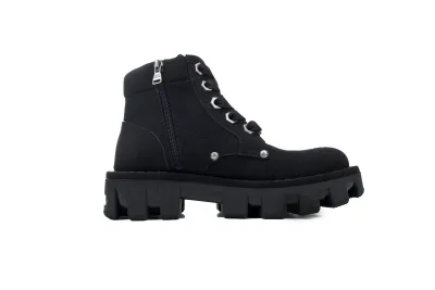 RSOUTFIT Louis Vuitton LV Checker Ankle Boot Black 1ACN7Y 02