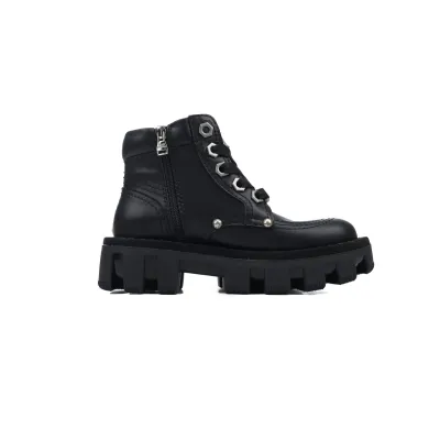 RSOUTFIT Louis Vuitton LV Checker Ankle Boot Black Cowhide 02