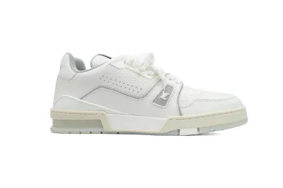 Louis Vuitton LV Trainer Sneaker White Grey Signature 1A8WAY 02