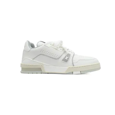 Louis Vuitton LV Trainer Sneaker White Grey Signature 1A8WAY 02