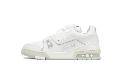 Louis Vuitton LV Trainer Sneaker White Grey Signature 1A8WAY 01