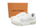 Louis Vuitton LV Trainer Sneaker White Grey Signature 1A8WAY