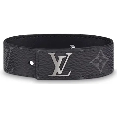 Louis Vuitton LV Slim Bracelet Monogram Eclipse Black 01