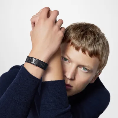 Louis Vuitton LV Slim Bracelet Monogram Eclipse Black 02