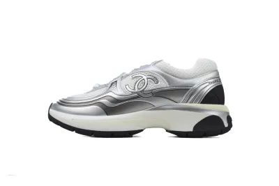Chanel Wmns CC Logo Sneaker White Silver G39792 Y56368 K5451 01