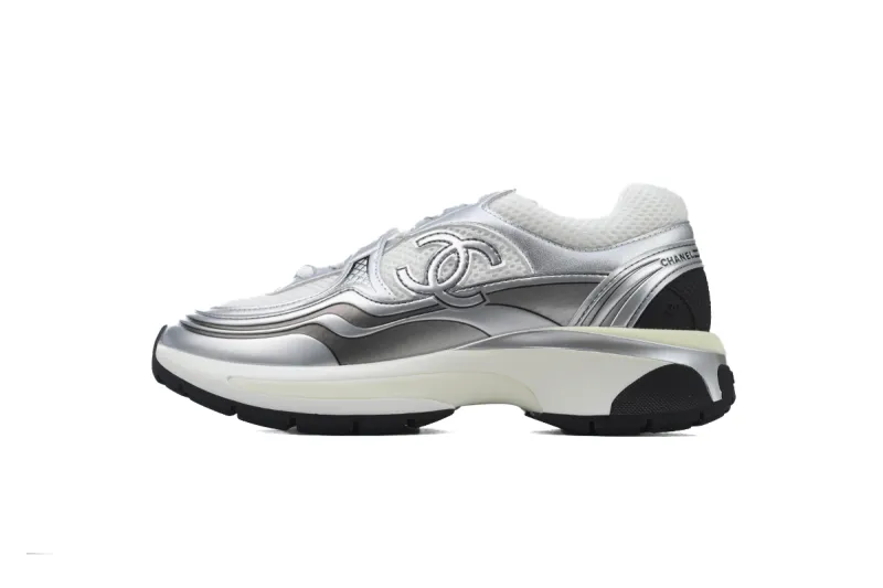 Chanel Wmns CC Logo Sneaker White Silver G39792 Y56368 K5451