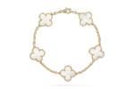 Van Cleef & Arpels yellow gold Mother-of-pearl Vintage Alhambra bracelet 5 motifs
