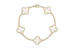 Van Cleef & Arpels yellow gold Mother-of-pearl Vintage Alhambra bracelet 5 motifs