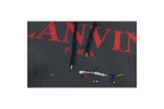 Lanvin x Gallery Dept. Logo Hoodie With A Worn Effect And Paint Marks Navy Blue