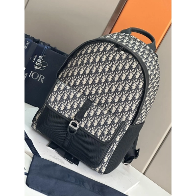 Dior Oblique Jacquard Backpack Black 01