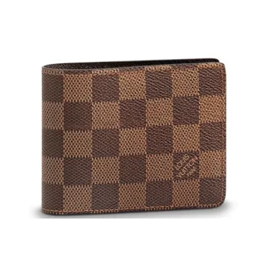Louis Vuitton Wallet Slender Damier Ebene Brown 01
