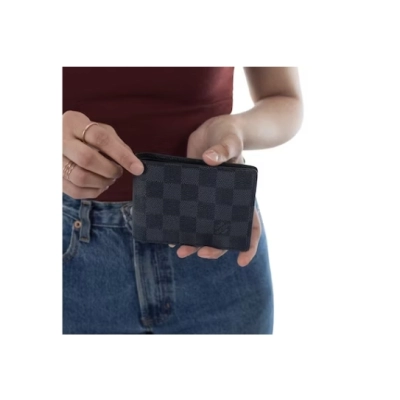 Louis Vuitton Wallet Slender Damier Graphite Gray Black 02