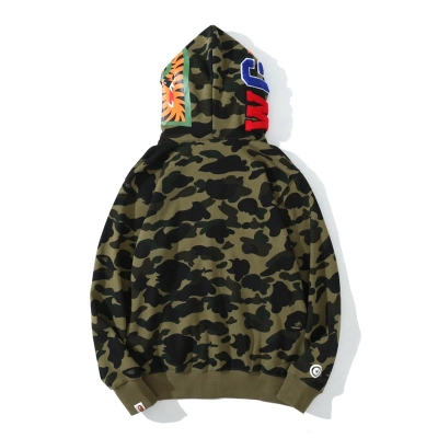 BAPE Cloro Camo Shark Full Zip Hoodie Green 02