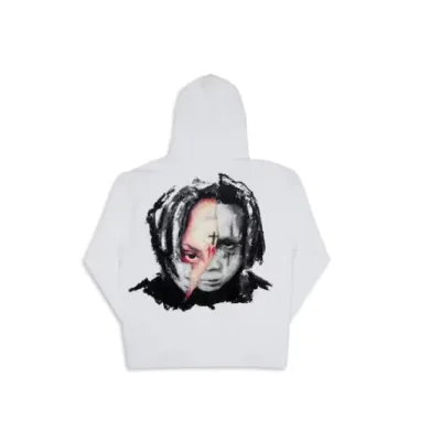 Revenge Trippie Arch Logo Hoodie White 02