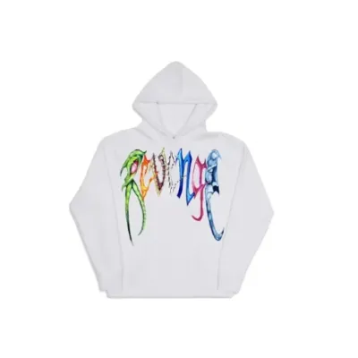 Revenge Trippie Arch Logo Hoodie White 01