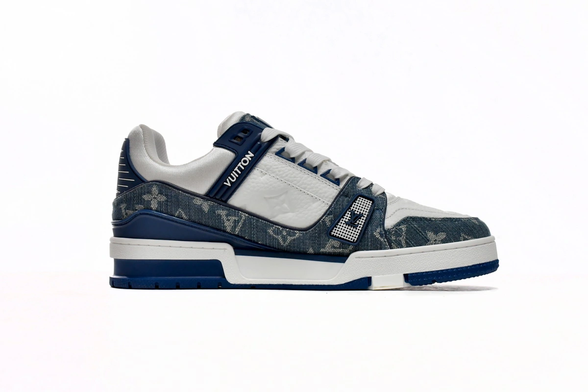 Louis Vuitton LV Trainer Monogram Denim White Blue 1A9JGZ
