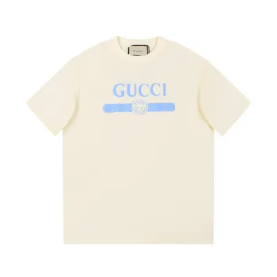 Gucci Light blue logo printingT-Shirt 01