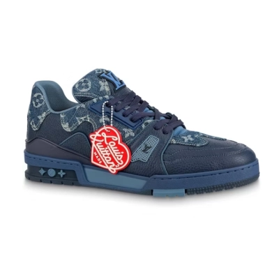 Louis Vuitton LV Trainer x Nigo Blue Demin 1A9IQH 01