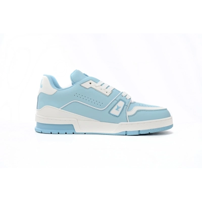 Louis Vuitton LV Trainer #54 Light Blue White 1AAHSJ 02
