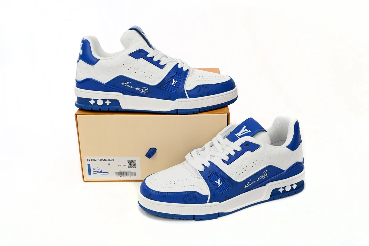 Louis Vuitton LV Trainer#54 Signature Blue White 1AANEZ / 1AANEX