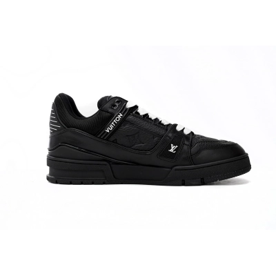 Louis Vuitton LV Trainer Black Embossed Monogram 1AARER 02